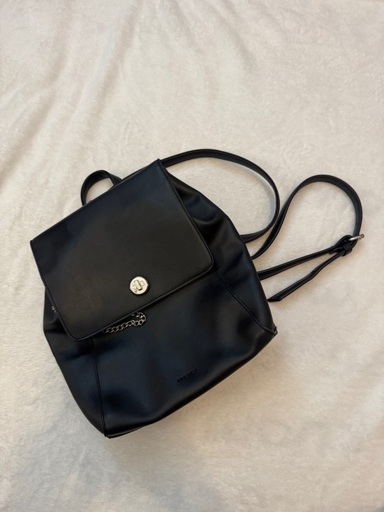 Nine West Handbags - Nine West Black Mini Backpack New Turn Lock Chain Detail Convertible Bag